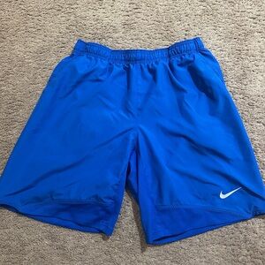 Nike Men’s Dri Fit Athletic Shorts Royal Blue MLB Size Large Running Gym Basebal